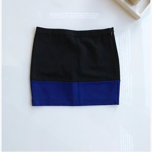 Armani Exchange blue and black pencil skirt